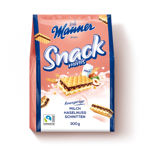 Manner Snack Minis Milch Haselnuss