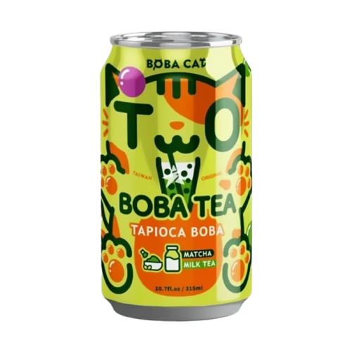 Boba Cat Matcha Tapioca Bubble Tea